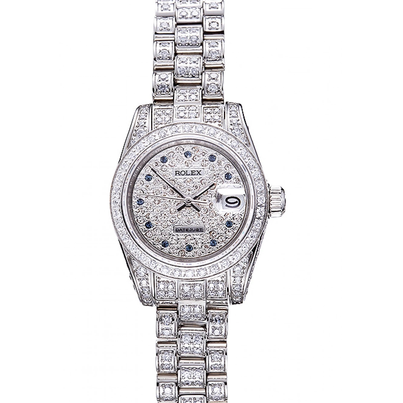 Stainless DateJust Dial Diamond 622022 Steel Rolex Swiss 0530
